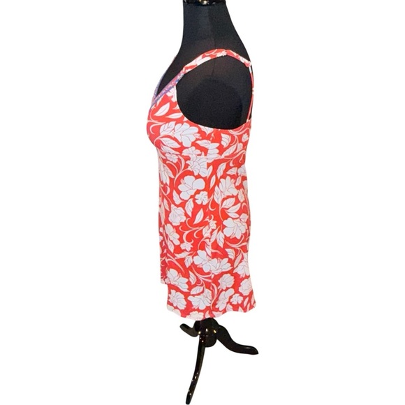 NWT TOMMY BAHAMA Island Cays Fiori V-Neck Coverup Dress - Citrus Coral XL - Picture 3 of 14